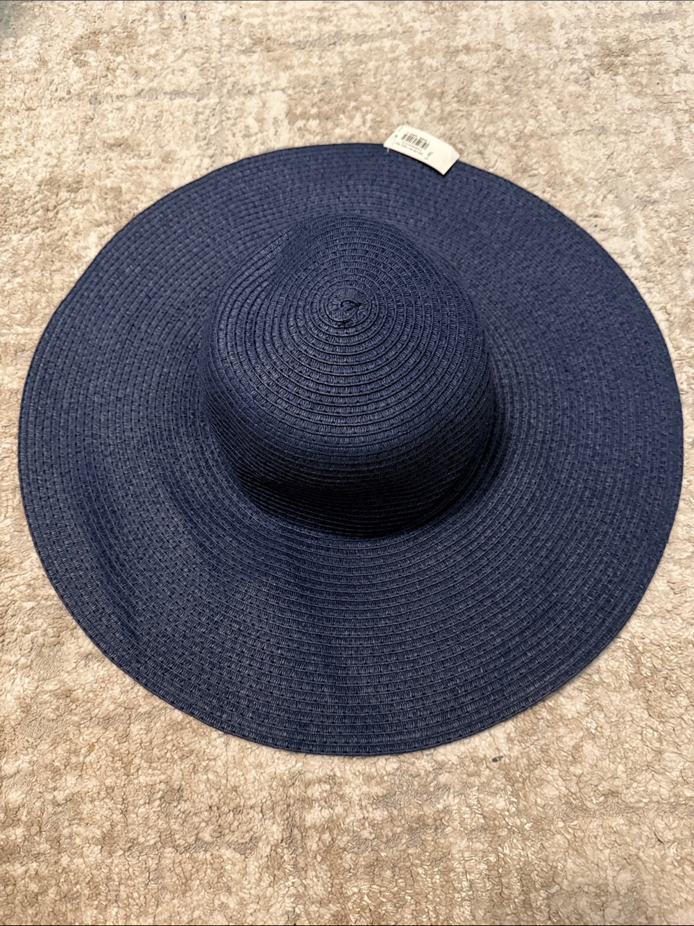 Old Navy Navy Wide-Brim Straw Sun Hat size L/XL-NWT